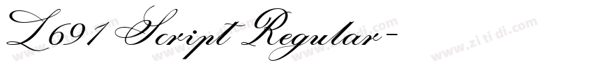 L691 Script Regular字体转换 L691 Script Regular字体转换